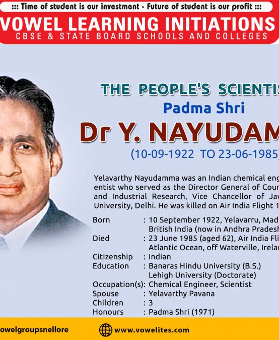 DR.Y.NAYUDAMMA BIRTH ANNIVERSARY